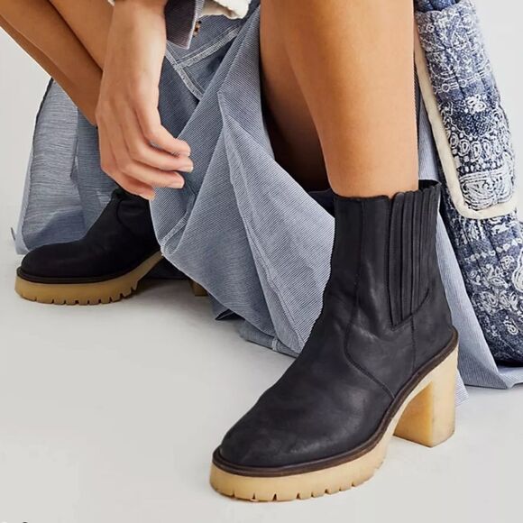 Free People James Black Chelsea Boot EU 37 US 6.5 - Picture 10 of 10